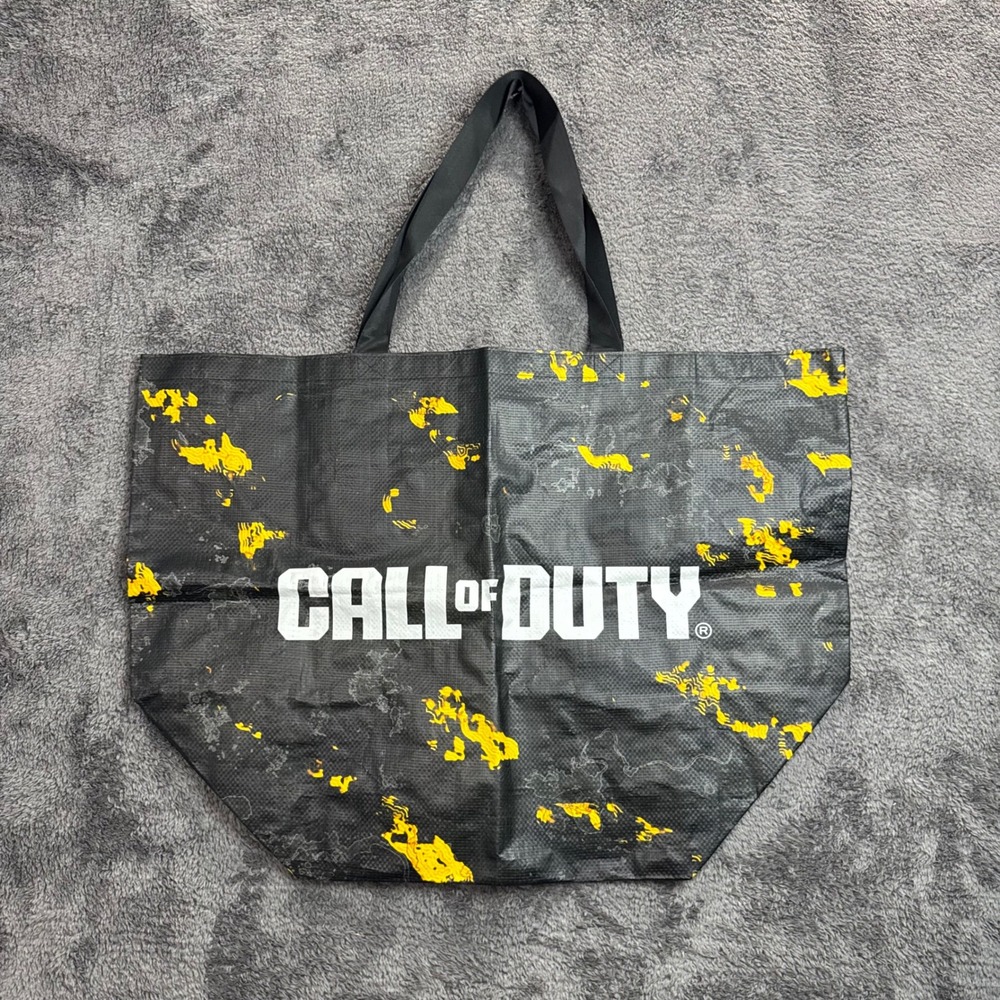 Call of Duty Modern Warfare II MWII Large Black Yellow Tote Bag Shopping Bag
